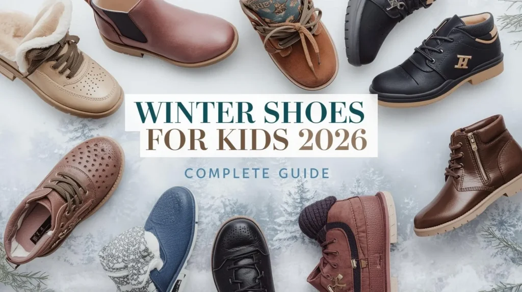 Variety of winter shoes for kids