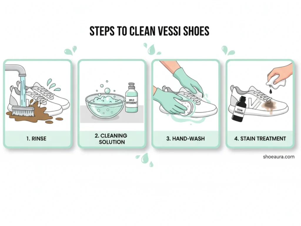 how to clean vessi shoes