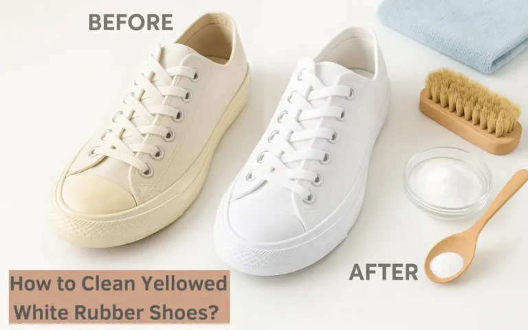 how to clean yellowed white shoes