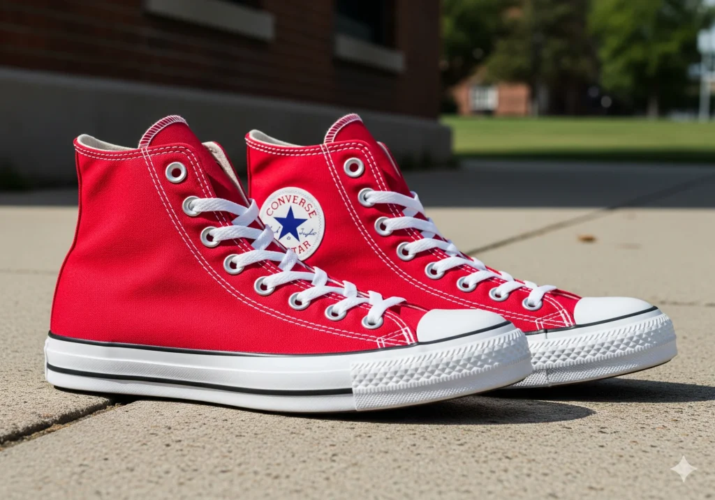 10 Best Back to School Sneakers for Comfort & Style 3 Converse Chuck Taylor All Star high-top canvas sneakers in multiple colors for student back to school fashion